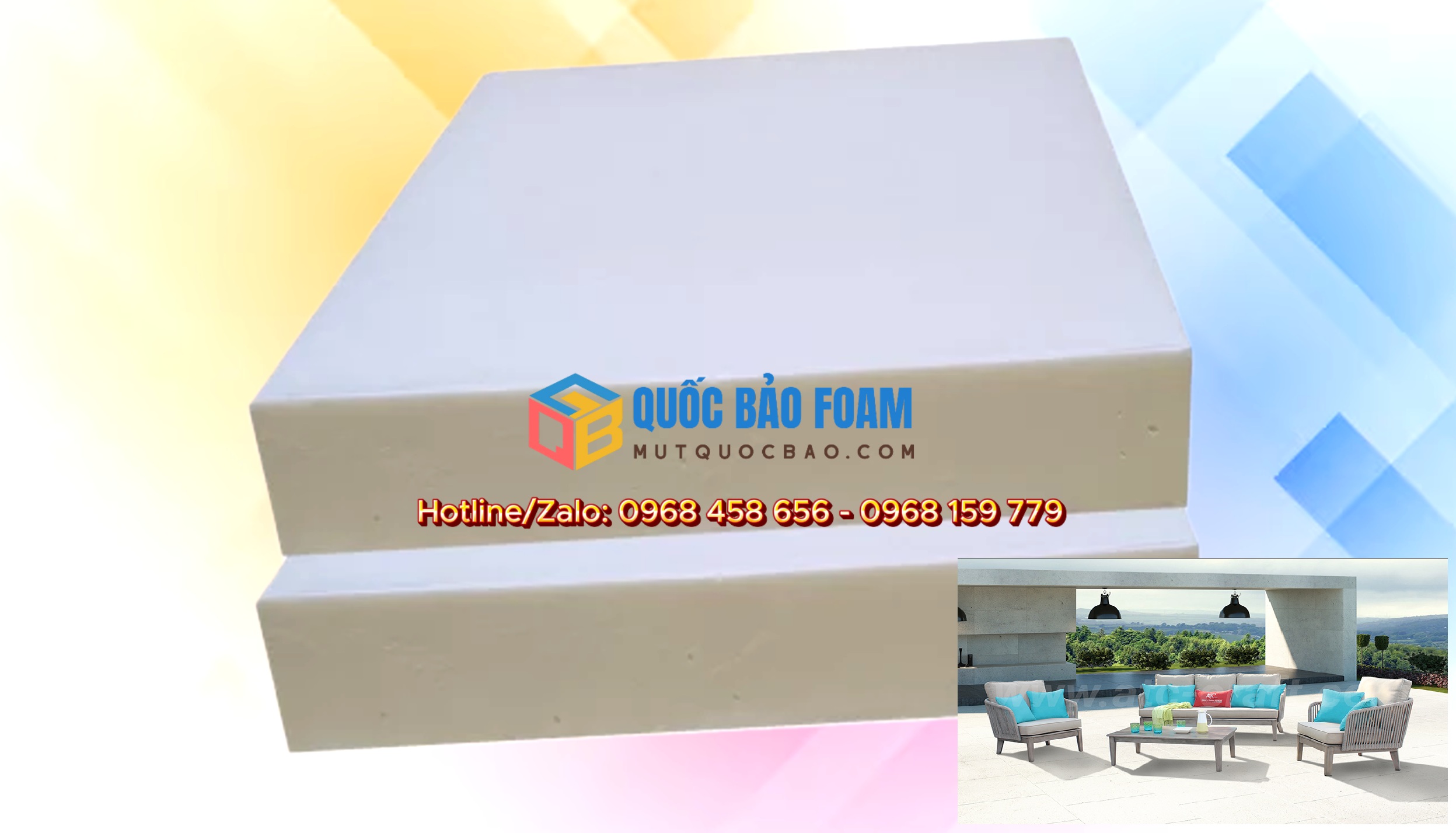 MÚT FOAM SOFA NGOÀI TRỜI